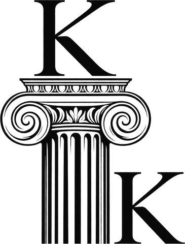 Μονόγραμμα Κ Κ και ιωνικός κίονας